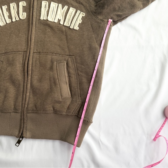 The Vintage Double Zipper Fleece Zip Up 🐻 by Abercrombie & Fitch; Size Large - Picture 8 of 9